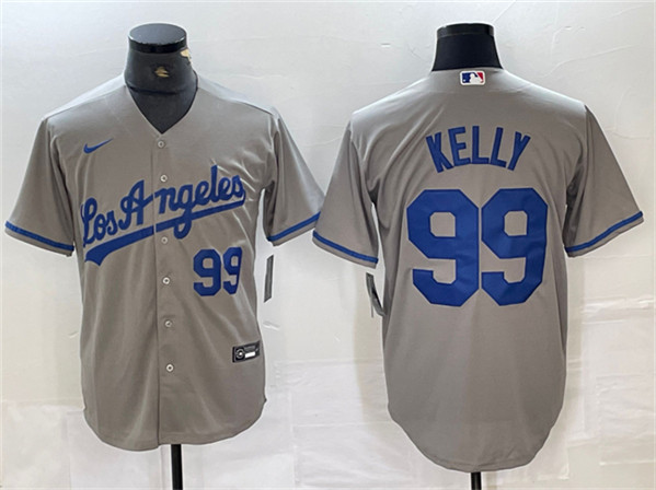 Los Angeles Dodgers #99 Joe Kelly Gray Cool Base Limited Stitched Jersey - Click Image to Close